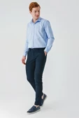 Koyu Lacivert Esnek Yandan Cepli Casual Slim Fit Chino Pantolon 1003240113 - 6
