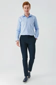 Koyu Lacivert Esnek Yandan Cepli Casual Slim Fit Chino Pantolon 1003240113 - 5