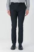 Siyah Esnek Yandan Cepli Casual Slim Fit Chino Pantolon 1003240113 thumbnail 2