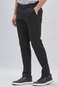 Siyah Pamuklu Yandan Cepli Casual Comfort Fit Chino Pantolon 1003240160 - 4
