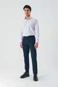 Koyu Lacivert Pamuklu 5 Cep Casual Slim Fit 5 Cep Pantolon 1003240318 - 9