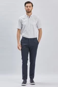 Koyu Lacivert Pamuklu Yandan Cepli Casual Comfort Fit Chino Pantolon 1003240160 - 1