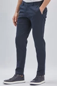 Koyu Lacivert Pamuklu Yandan Cepli Casual Comfort Fit Chino Pantolon 1003240160 - 3
