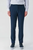 Koyu Lacivert Esnek Yandan Cepli Casual Comfort Fit Chino Pantolon 1003240158 thumbnail 3