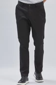 Siyah Pamuklu Yandan Cepli Casual Comfort Fit Chino Pantolon 1003240160 - 2