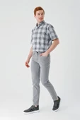Gri Pamuklu 5 Cep Casual Slim Fit 5 Cep Pantolon 1003240318 - 4