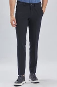 Koyu Lacivert Esnek Lastikli Yandan Cepli Casual Slim Fit Ayarlanabilir Kemer Pantolon 1003240162 thumbnail 1