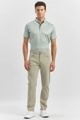 Koyu Bej Pamuklu 5 Cep Casual Slim Fit 5 Cep Pantolon 1003240319 - 4