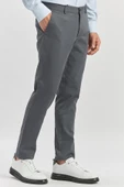 Koyu Antrasit Pamuklu Yandan Cepli Casual Slim Fit Chino Pantolon 1003240168 thumbnail 3