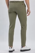 Koyu Haki Esnek Lastikli Yandan Cepli Casual Slim Fit Ayarlanabilir Kemer Pantolon 1003240162 thumbnail 6