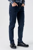 Koyu Lacivert Gabardin %100 Pamuk 5 Cep Slim Fit Dar Kesim Casual Denim Pantolon 1023235163 - 4