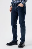 Koyu Lacivert Gabardin %100 Pamuk 5 Cep Slim Fit Dar Kesim Casual Denim Pantolon 1023235163 - 1
