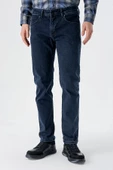 Koyu Lacivert Gabardin %100 Pamuk 5 Cep Slim Fit Dar Kesim Casual Denim Pantolon 1023235163 - 3