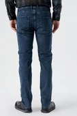 Lacivert Gabardin %100 Pamuk 5 Cep Slim Fit Dar Kesim Casual Denim Pantolon 1023235163 - 5