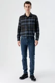 Lacivert Gabardin %100 Pamuk 5 Cep Slim Fit Dar Kesim Casual Denim Pantolon 1023235163 - 3