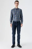 Koyu Lacivert Gabardin %100 Pamuk 5 Cep Slim Fit Dar Kesim Casual Denim Pantolon 1023235163 - 6