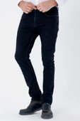 Koyu Lacivert Gabardin Likralı 5 Cep Slim Fit Dar Kesim Casual Denim Pantolon 1023235161 - 2