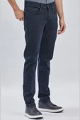 Koyu Lacivert Gabardin Pamuklu 5 Cepli Slim Fit Dar Kesim Casual Denim Pantolon 1023240158 - 1