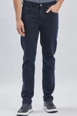 Koyu Lacivert Gabardin Pamuklu 5 Cepli Slim Fit Dar Kesim Casual Denim Pantolon 1023240158 - 3