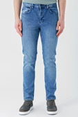 Koyu Mavi Gabardin Pamuklu 5 Cepli Slim Fit Dar Kesim Casual Denim Pantolon 1023240154 - 3