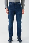 Lacivert Gabardin Pamuklu 5 Cepli Slim Fit Dar Kesim Casual Denim Pantolon 1023240152 - 4