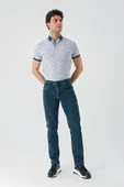 Koyu Haki Gabardin 5 Cepli Slim Fit Dar Kesim Casual Denim Jean Kot Pantolon 1023240150 - 7