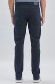 Koyu Lacivert Gabardin Pamuklu 5 Cepli Slim Fit Dar Kesim Casual Denim Pantolon 1023240158 - 6