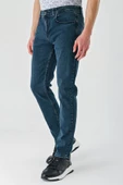 Koyu Haki Gabardin 5 Cepli Slim Fit Dar Kesim Casual Denim Jean Kot Pantolon 1023240150 - 4