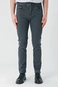 Koyu Antrasit Gabardin Pamuklu 5 Cepli Slim Fit Dar Kesim Casual Denim Pantolon 1023240151 - 3