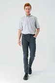 Koyu Antrasit Gabardin Pamuklu 5 Cepli Slim Fit Dar Kesim Casual Denim Pantolon 1023240151 - 4
