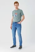 Koyu Mavi Gabardin Pamuklu 5 Cepli Slim Fit Dar Kesim Casual Denim Pantolon 1023240154 - 5