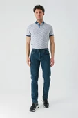 Koyu Haki Gabardin 5 Cepli Slim Fit Dar Kesim Casual Denim Jean Kot Pantolon 1023240150 - 6