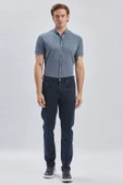 Koyu Lacivert Gabardin Pamuklu 5 Cepli Slim Fit Dar Kesim Casual Denim Pantolon 1023240158 - 2