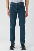 Koyu Haki Gabardin 5 Cepli Slim Fit Dar Kesim Casual Denim Jean Kot Pantolon 1023240150 - 2