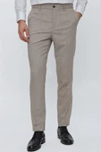 Bej Esnek Yandan Cepli Slim Fit Classic Pantolon 1003230151 - 3