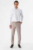 Bej Esnek Yandan Cepli Comfort Fit Classic Pantolon 1003240154 - 4