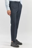 Koyu Lacivert Esnek Yandan Cepli Slim Fit Classic Pantolon 1003240165 - 2