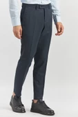Koyu Lacivert Esnek Yandan Cepli Slim Fit Classic Pantolon 1003240165 - 1