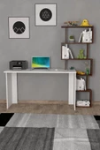 Moonlife Yakamoz Kitaplıklı Çalışma Masası Beyaz Ceviz - 4