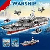 Uçak Gemisi Lego Yapı Blokları Seti 546 Parça 6-8 Yaş Donanma Savaş Gemisi Modeli Kit - 3