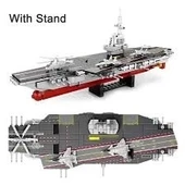 Uçak Gemisi Lego Yapı Blokları Seti 546 Parça 6-8 Yaş Donanma Savaş Gemisi Modeli Kit - 5