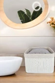 Digithome Bambu Çok Amaçlı Saklama Kutusu Düzenleyici Orta Boy Organizer Beyaz 20 Cm - CL-6010-4 C1-1-121 - 2