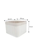 Digithome Bambu Çok Amaçlı Saklama Kutusu Düzenleyici Orta Boy Organizer Beyaz 20 Cm - CL-6010-4 C1-1-121 - 4