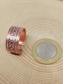 Motifli Bakır Yüzük (Ayarlanabilir) (52788) thumbnail 2