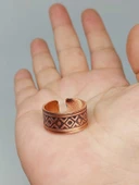 Motifli Bakır Yüzük (Ayarlanabilir) (52788) thumbnail 3