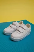 Pepe Beyaz Beyaz Air Kalın Taban Çift Bantlı Unisex Bebek Çocuk Sneaker PEPE-3579 - 2