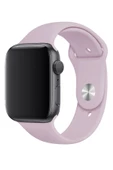 Apple Watch Uyumlu Silikon Kordon 2 3 4 5 6 Seri 38 - 40 Mm Pudra Pembe - 12