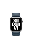 Apple Watch 7 6 5 4 3 2 Serisi 42 / 44 / 45 Uyumlu Baklalı Mıknatıslı Deri Kordon Kayış Kahve - 10