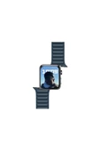 Apple Watch 7 6 5 4 3 2 Serisi 42 / 44 / 45 Uyumlu Baklalı Mıknatıslı Deri Kordon Kayış Kahve - 11