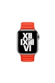 Apple Watch 7 6 5 4 3 2 Serisi 42 / 44 / 45 Uyumlu Baklalı Mıknatıslı Deri Kordon Kayış Kahve - 6